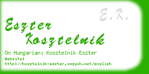 eszter kosztelnik business card